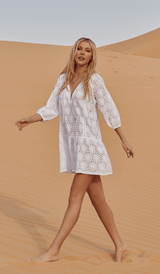 Dresses Melissa Odabash Ashley Embroidered Short Dress Apoella