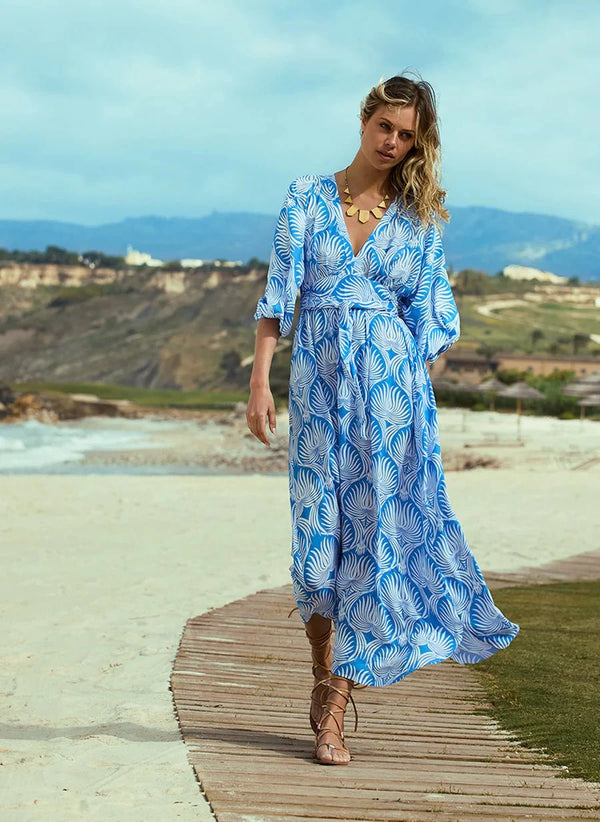 Dresses Melissa Odabash Cecilia V Neck Long Dress Lotus Apoella