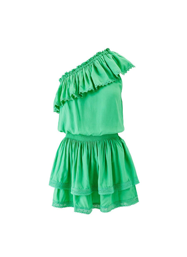 Dresses Melissa Odabash Debbie One Shoulder Short Dress Green Apoella