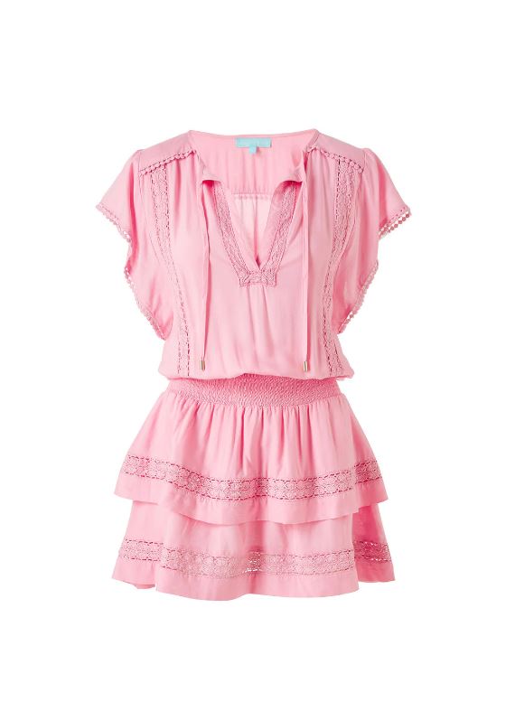 Dresses Melissa Odabash Georgie Frill Short Dress S / Rose Apoella