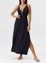 Dresses Melissa Odabash Harper V-neck Maxi Dress Black Apoella