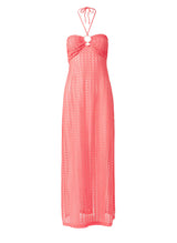 Dresses Melissa Odabash Harriet Halter Knit Long Dress Apricot Apoella