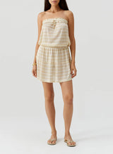 Dresses Melissa Odabash Isla Bandeau Knit Short Dress Gold Apoella