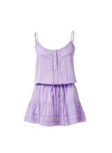 Dresses Melissa Odabash Kelly Crochet Draw String Short Dress Lavender Apoella