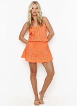 Dresses Melissa Odabash Kelly Draw String Short Dress Orange Apoella