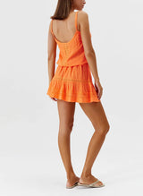 Dresses Melissa Odabash Kelly Draw String Short Dress Orange Apoella