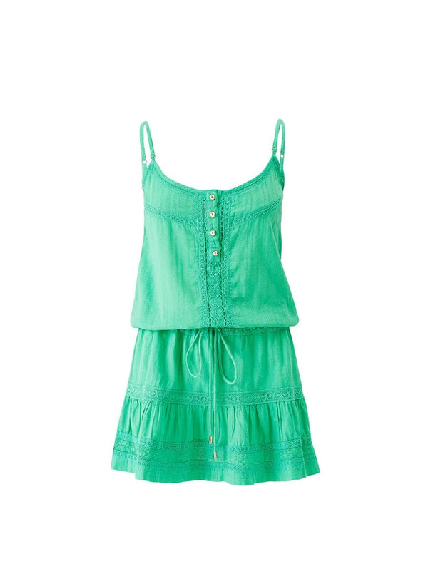 Dresses Melissa Odabash Kelly Drawstring Short Dress Green Apoella