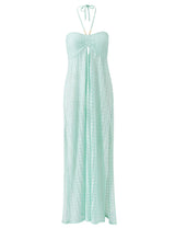 Dresses Melissa Odabash Mila Halter Knit Long Dress Mint Apoella