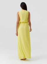 Dresses Melissa Odabash Zima V Neck Knit Long Dress Yellow Apoella