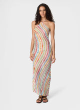Dresses Missoni Long Cover-Up in Lamé Viscose with Micro Zigzag Pattern 42 / Multi Apoella