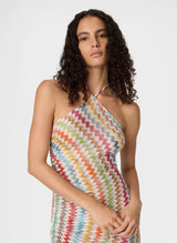 Dresses Missoni Long Cover-Up in Lamé Viscose with Micro Zigzag Pattern 42 / Multi Apoella