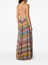 Dresses Missoni Long Macro Chevron Lurex With Straps Multi 42 / Color Apoella