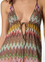 Dresses Missoni Long Macro Chevron Lurex With Straps Multi 42 / Color Apoella