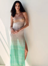 Dresses Missoni One-Shoulder Dress in Lamé Viscose with Dégradé Spiderweb Motif 42 / Multi Apoella