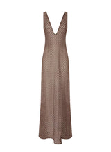 Dresses Missoni Spiderweb-patterned Lamé Viscose Dress with a V-Neckline 42 / Brown Apoella