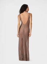Dresses Missoni Spiderweb-patterned Lamé Viscose Dress with a V-Neckline 42 / Brown Apoella