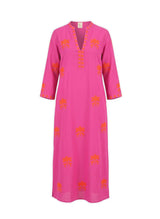 Dresses Nimo With Love Sapphire Long Sleeve Tunic Berry/flamingo Embroidery M / Berry Flamingo Apoella