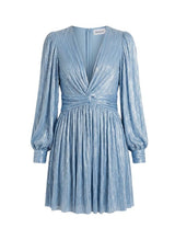 Dresses Sabina Musayev Golda Longsleeve Pleated Short Dress With Twist Apoella