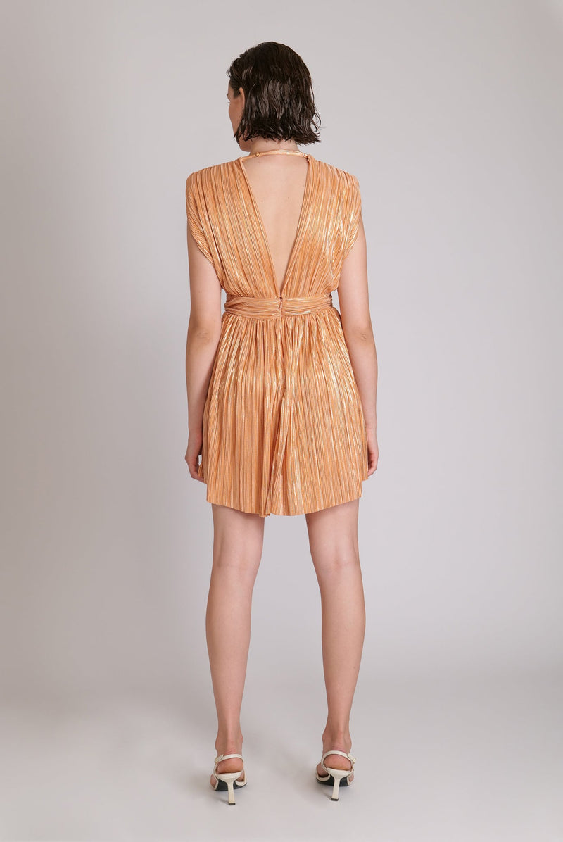 Dresses Sabina Musayev Marissa Short Dress Peach Metallic Apoella