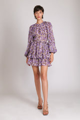 Dresses Sabina Musayev Zahara Short Dress S / Lilac Floral Apoella