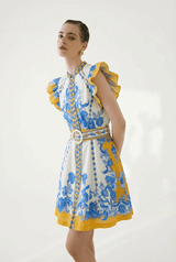 Dresses Scarlett Poppies Baronessa Dress Papyrus Blue Apoella