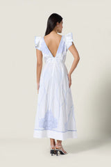 Dresses Scarlett Poppies Vittorio Dress White/Light Blue Apoella