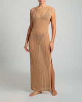 Dresses Stefania Frangista Sekoya Knit Long Dress Beige Apoella