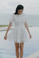Dresses Waimari Violetta Short Sleeve Short Dress White Apoella
