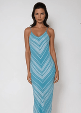 Dresses Zeus n Dione Calliope Long Slipdress Aqua 38 Apoella