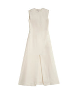 Dresses Zeus n Dione Fish Sleeveless Long Linen Dress Ivory Apoella