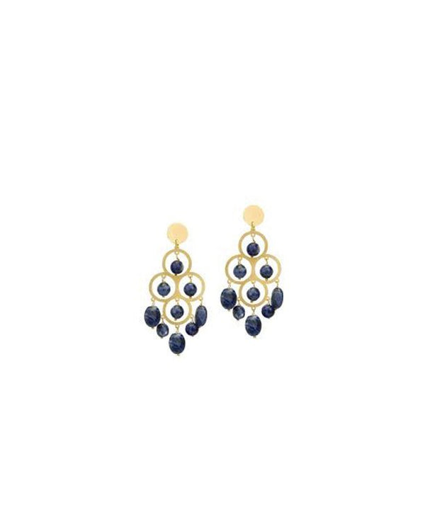 Earrings Antonia Karra Angelina Chandelier Earrings Sodalite Gold Pl O/S Apoella
