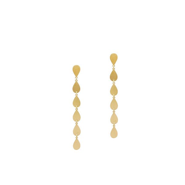 Earrings Antonia Karra Poires Long Earrings Gold Plated O/S Apoella