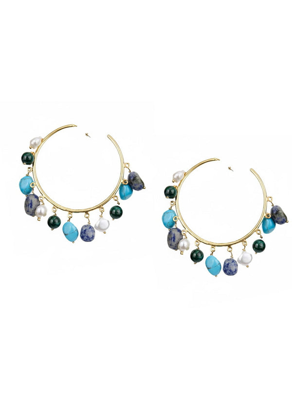 Earrings Antonia Karra Sea Dream Hoop Earrings Gold Plated O/S / Gold Apoella