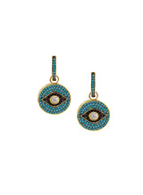 Earrings ASTRA Round Evil Eye Hoops Gold-Sky-Black-White O/S Apoella