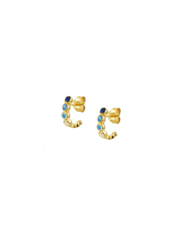 Earrings Marianna Lemos Blue Fade Huggy Earrings O/S Apoella