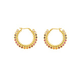 Earrings Marianna Lemos Dot Hoops Earrings Gold Pink O/S Apoella