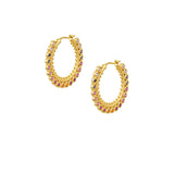 Earrings Marianna Lemos Dot Hoops Earrings Gold Pink O/S Apoella