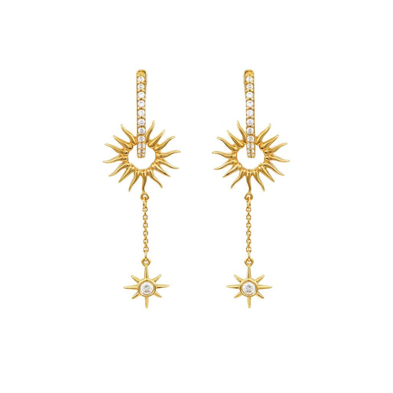 Earrings Marianna Lemos Eliana Earrings Gold White O/S Apoella