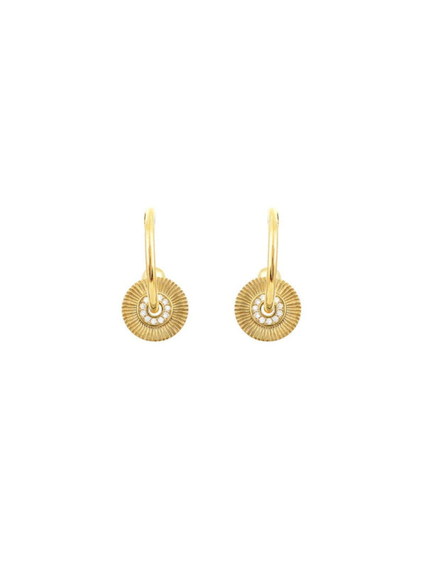 Earrings Marianna Lemos Lara Earrings Gold White O/S Apoella