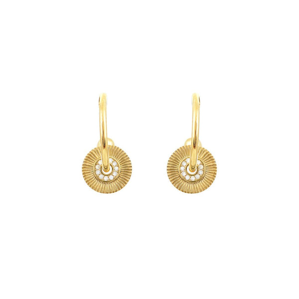 Earrings Marianna Lemos Lara Earrings Gold White O/S Apoella