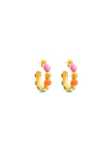 Earrings Sylvia Toledano Mini Creole Hoops Earrings Gold/Multi Enamel O/S Apoella