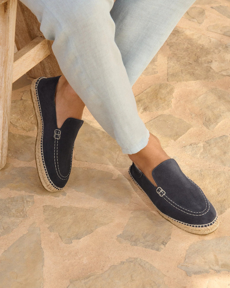 Espadrilles Manebi Hamptons Traveler Loafers Suede Espadrilles Patriot Blue Apoella