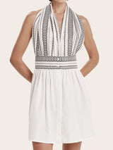 - Fluorescent Short Dress Black-White 38 / White Apoella
