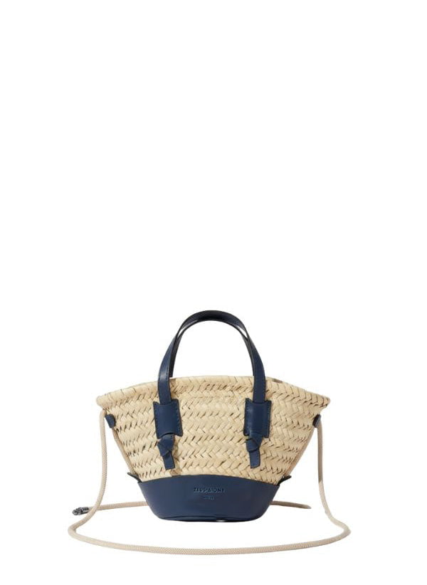 Handbags Zeus n Dione Thalassini Mini Straw Bag O/S / Navy Blue Apoella