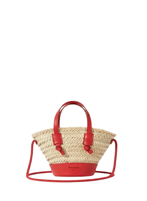 Handbags Zeus n Dione Thalassini Mini Straw Bag O/S / Red Apoella