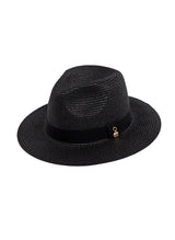 Hats Melissa Odabash Fedora Hat Black/Black O/S / Black Apoella