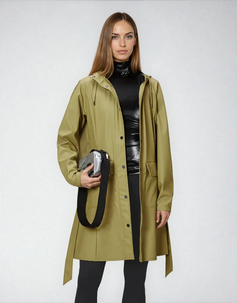 Jacket Rains Curve W Long Jacket W3 Khaki Apoella