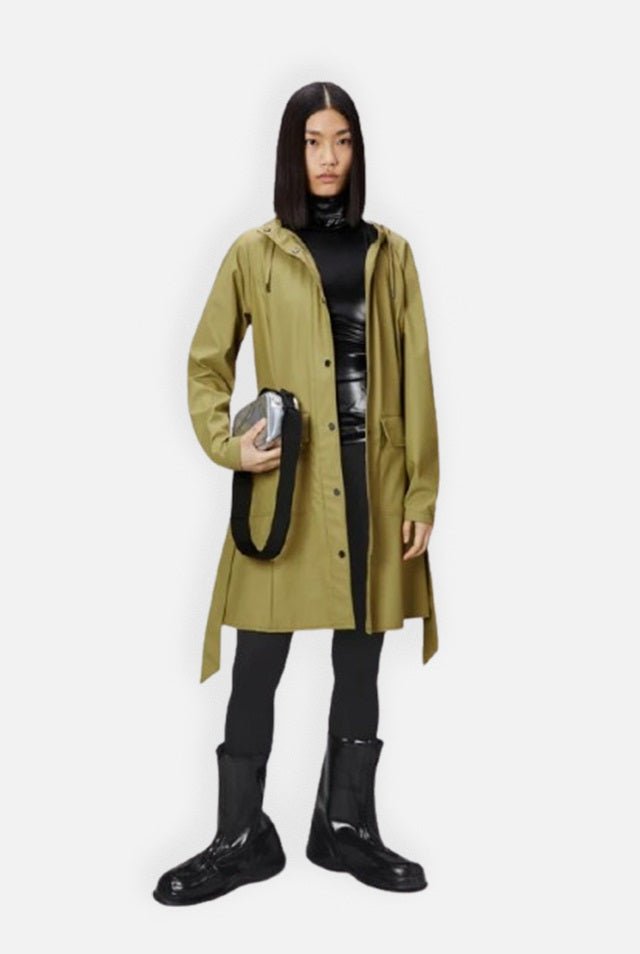 Jacket Rains Curve W Long Jacket W3 Khaki Apoella