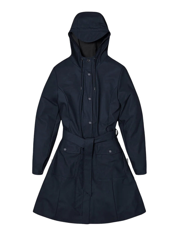 Jacket Rains Curve W Long Jacket W3 Navy Apoella