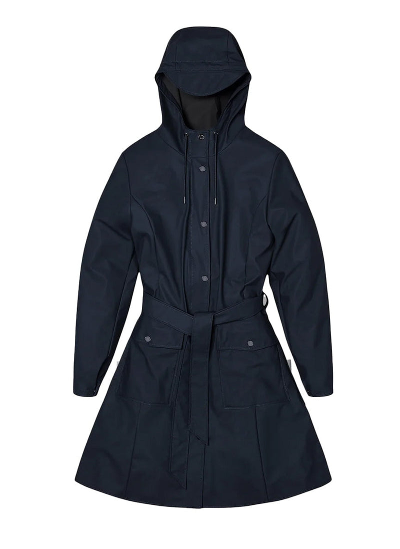 Jacket Rains Curve W Long Jacket W3 Navy Apoella